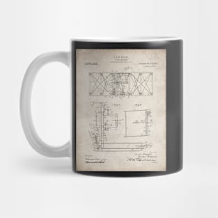 Wright Brothers Aircraft Patent - Aviation Art - Antique Mug